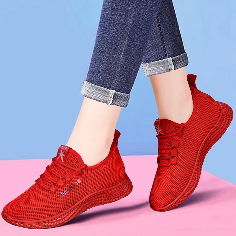 Damen Atmungsaktive Freizeitsneaker mit flexibler Sohle und modischem Mesh-Obermaterial EB