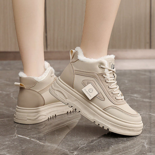 Damen Warmgefütterte High-Top Sneakers mit sportlichem Design EB