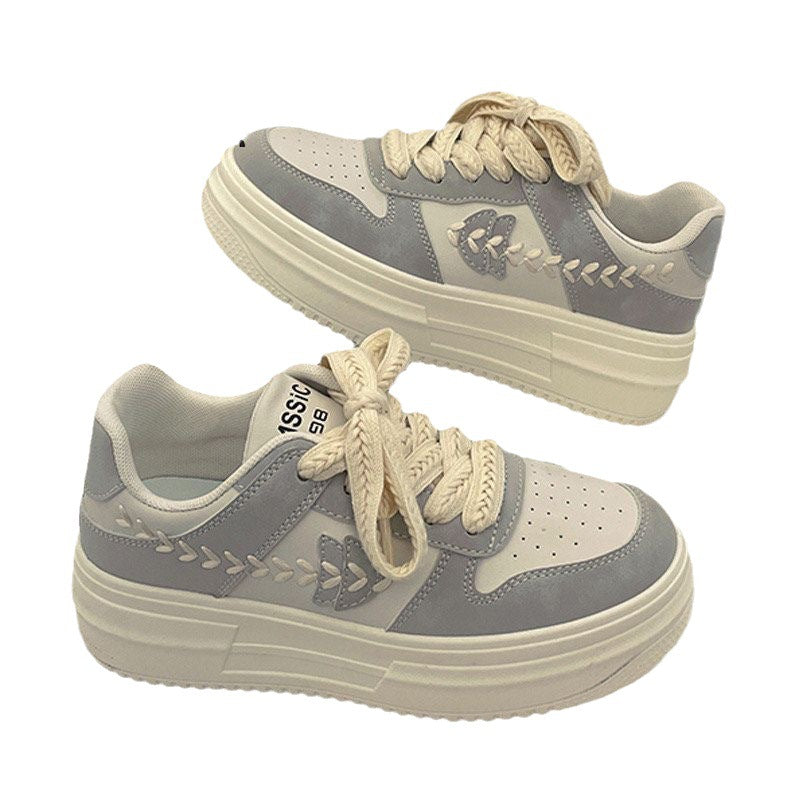 Damen Chunky Sneakers mit stabiler Plattform und modischem Obermaterial EB
