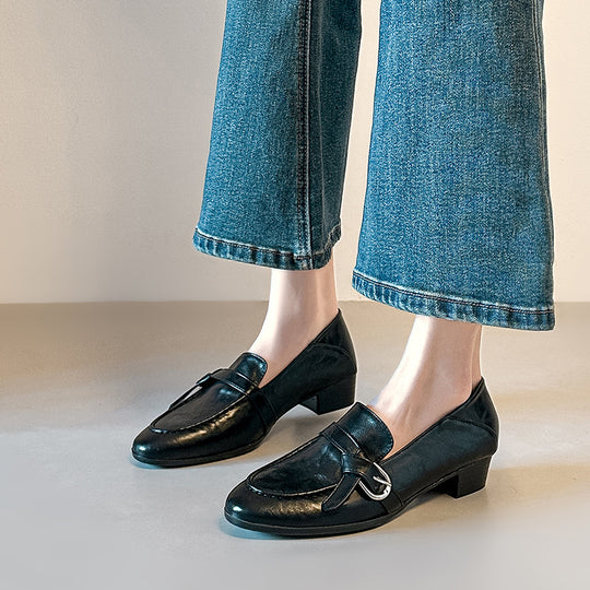 Damen Elegante Mokassins mit modischem Schnallen-Detail EB