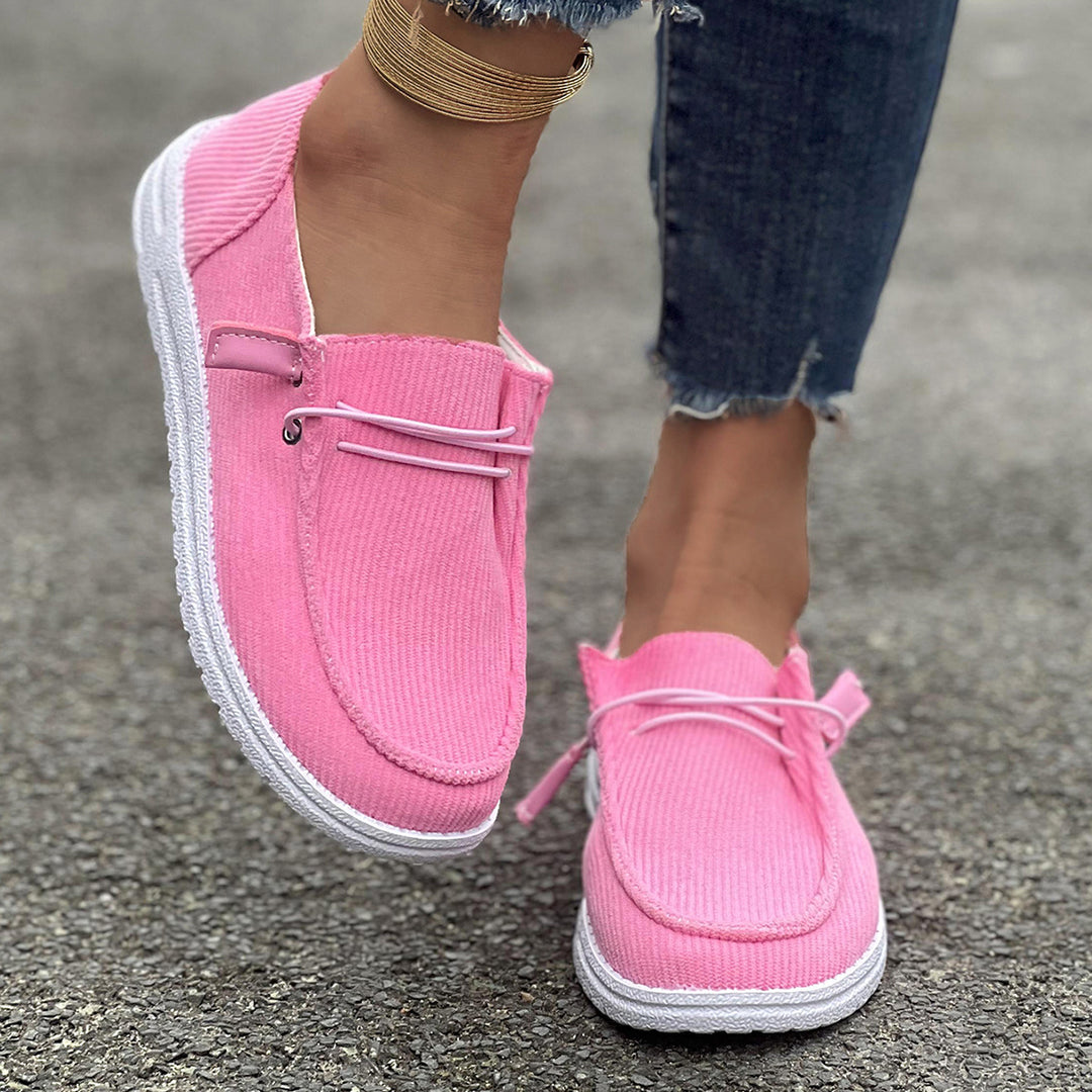 Damen komfortable Slip-On Schuhe mit seitlichem Gummizug und leichtgewichtiger Sohle EB