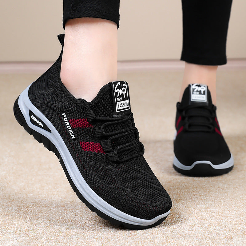 Damen Sportliche Mesh-Sneaker mit atmungsaktiver Struktur und dämpfender Sohle EB