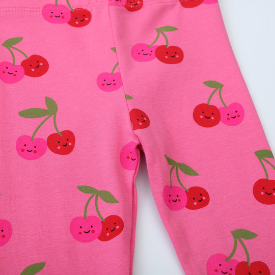 Mädchen Leggings mit fröhlichem Kirschmuster EB