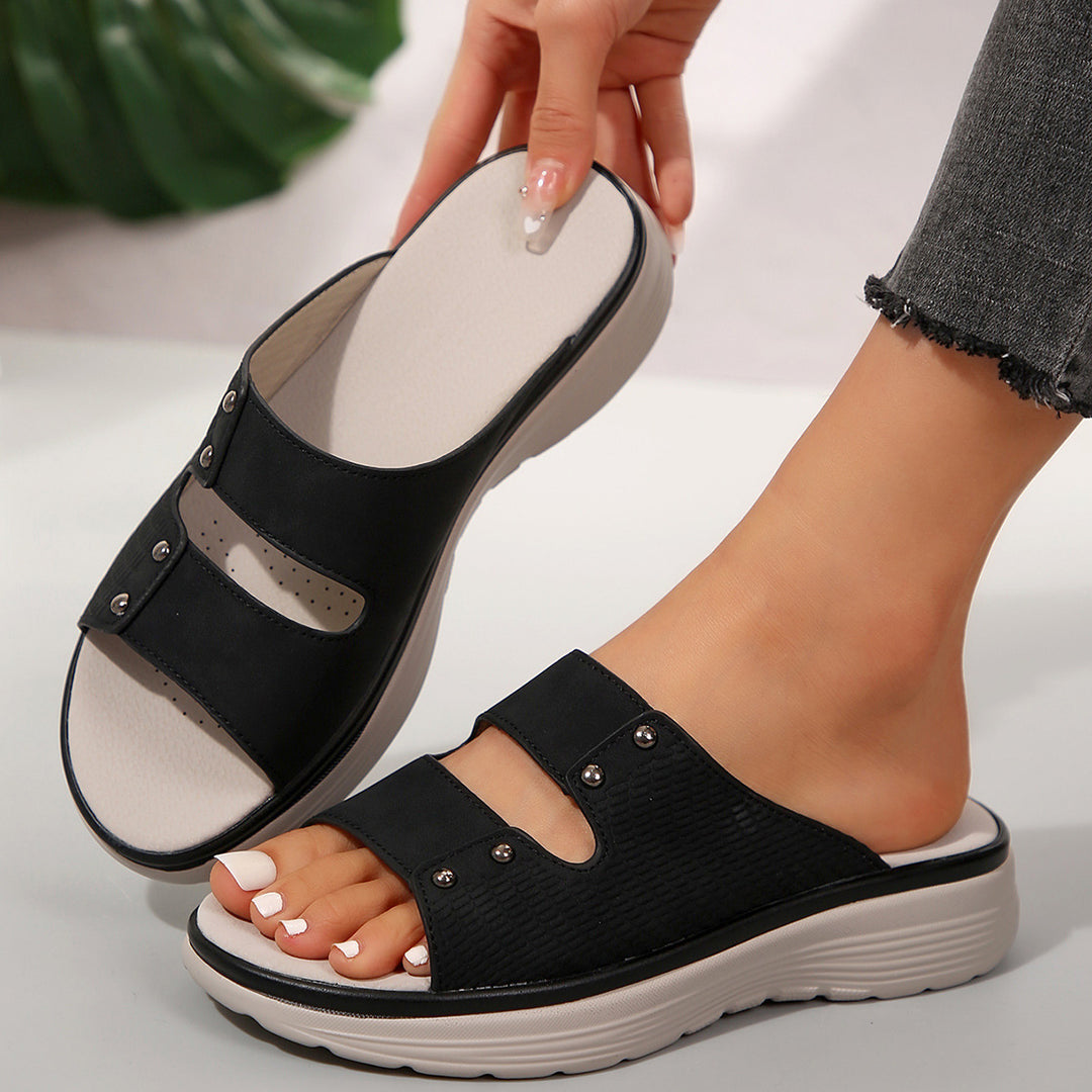 Damen Komfortable Riemchensandalen mit modischen Details EB