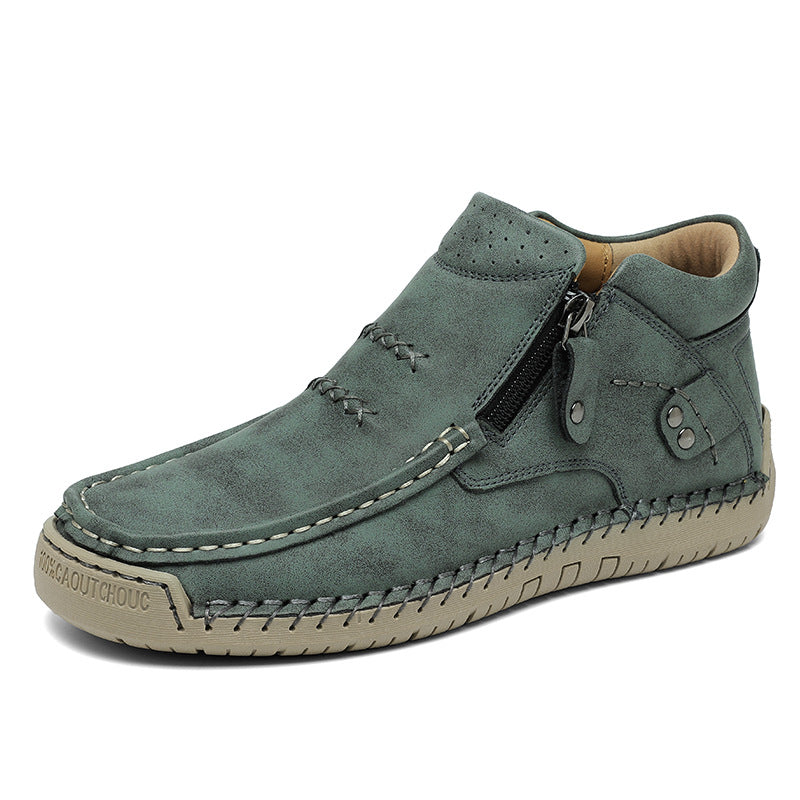 Herren Bequeme und modische Stiefeletten mit Reißverschluss EB