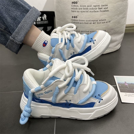 Damen Sportliche Chunky-Sneaker mit innovativem Schnürsystem und rutschfester Sohle EB