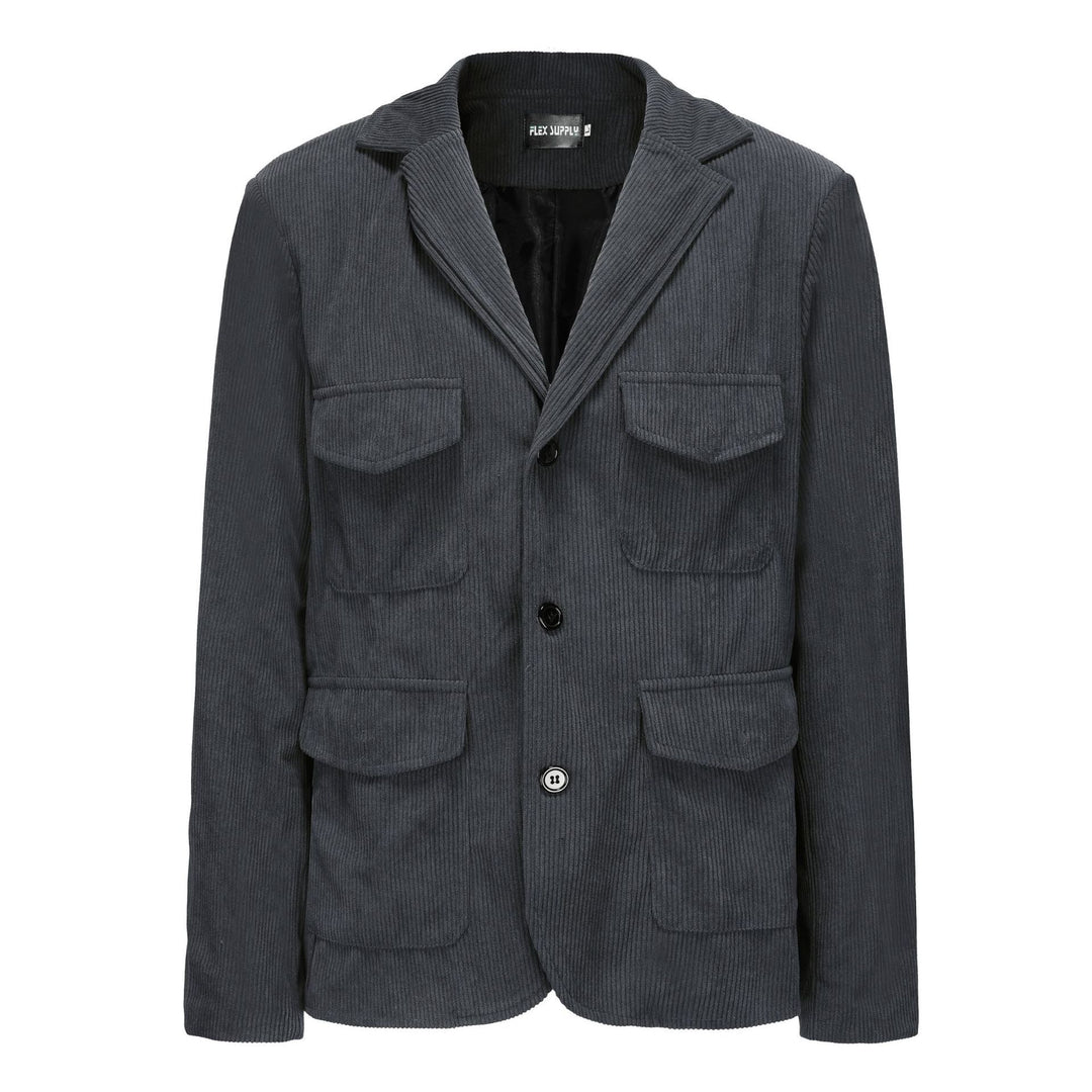 Herren leichte Cordjacke mit praktischen Taschen und modernem Design EB