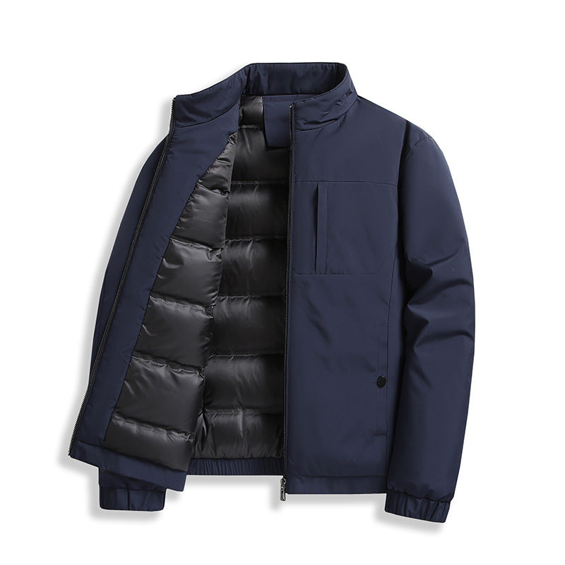 Herren thermo gefütterte Steppjacke mit Stehkragen und winddichtem Außenmaterial EB