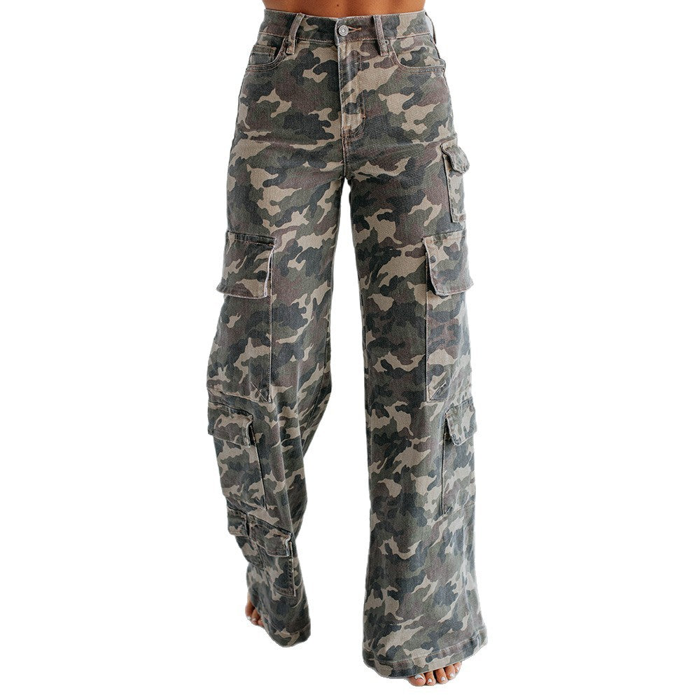 Damen Cargo-Hose mit weitem Schnitt und praktischen Taschen EB