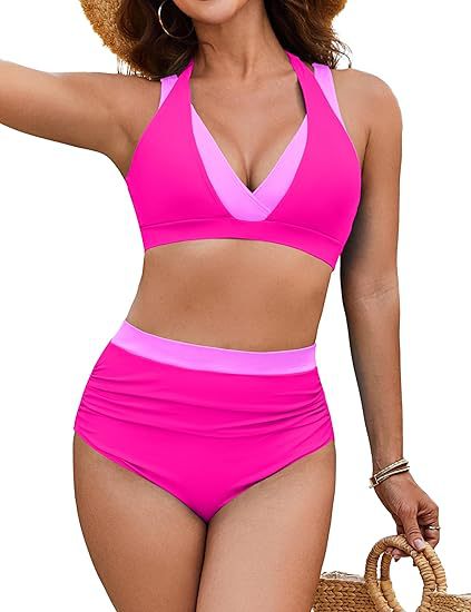 Damen Sport-Bikini mit hohem Bund EB
