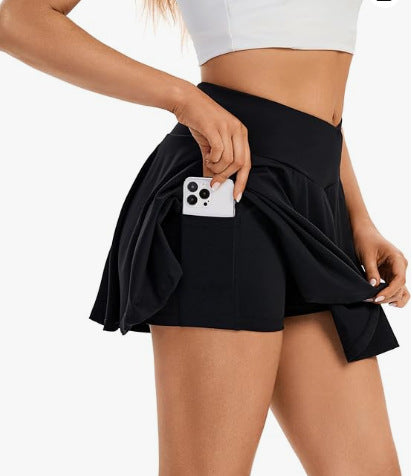 Damen Sportrock mit eingearbeiteten Shorts und praktischen Taschen EB