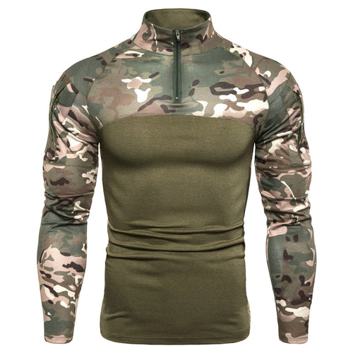 Herren Sportlicher Langarmpullover mit hohem Kragen und Reißverschluss EB