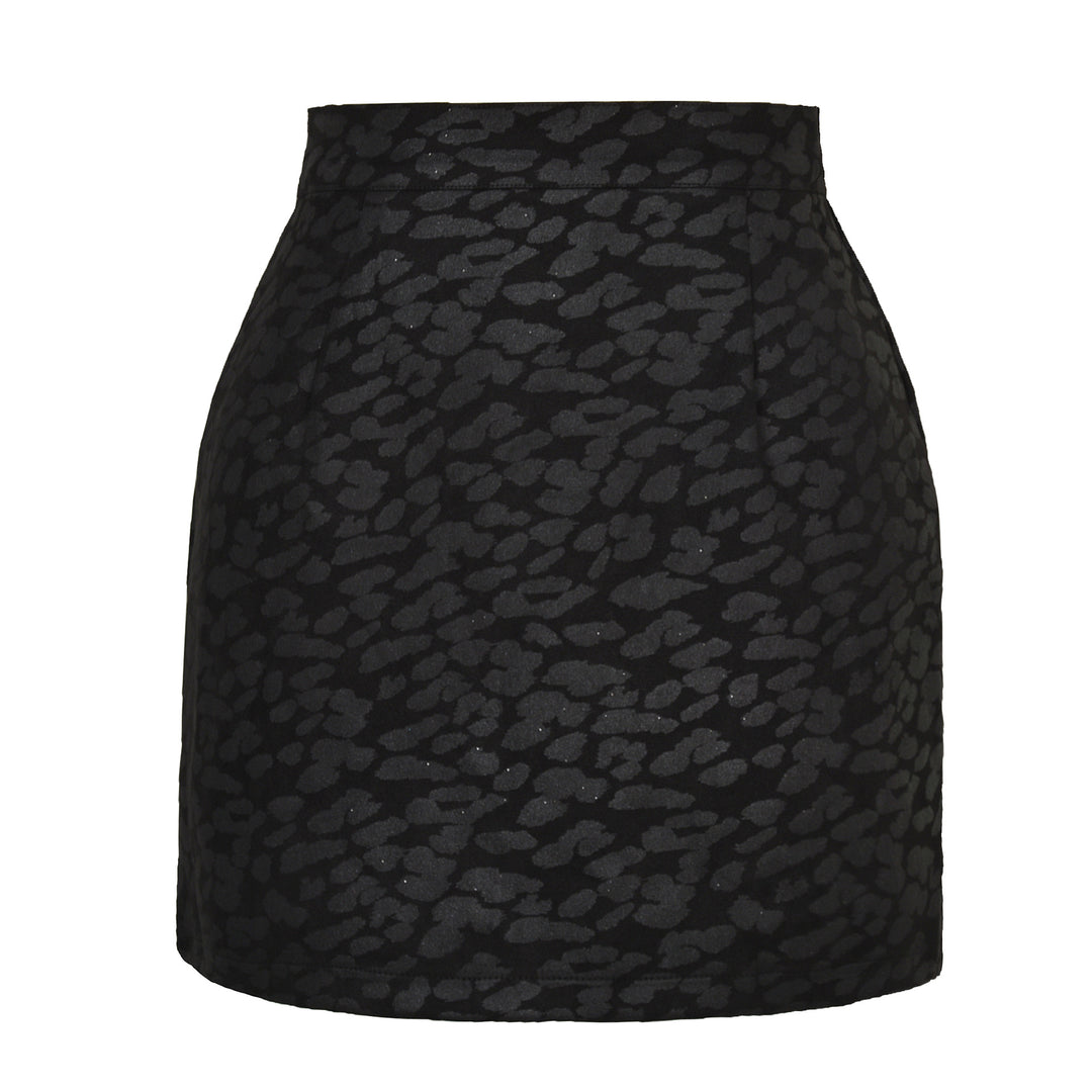 Damen modischer Minirrock mit elegantem Animal-Print und hochwertiger Verarbeitung EB