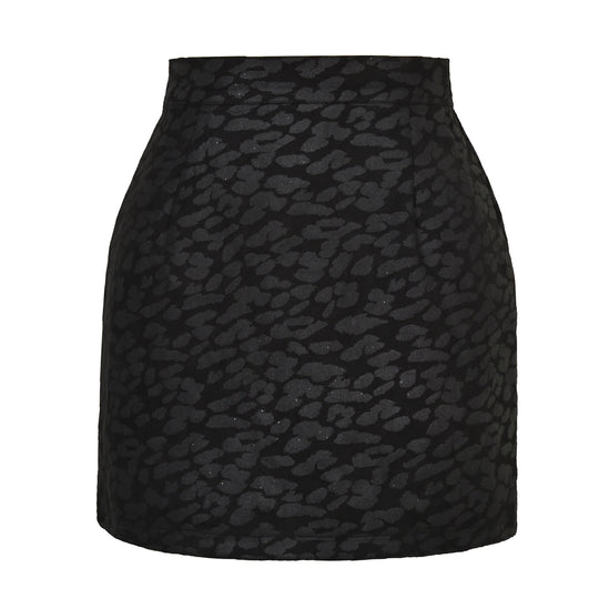 Damen modischer Minirrock mit elegantem Animal-Print und hochwertiger Verarbeitung EB