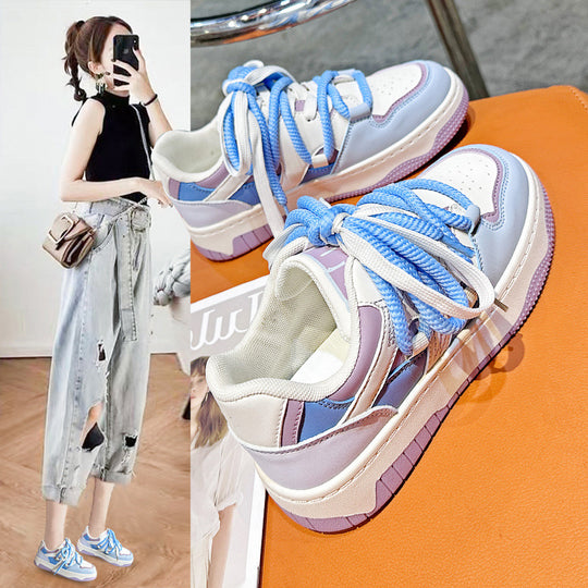 Damen modische Sneakers mit sportlicher rutschfester Sohle und atmungsaktiver Struktur EB