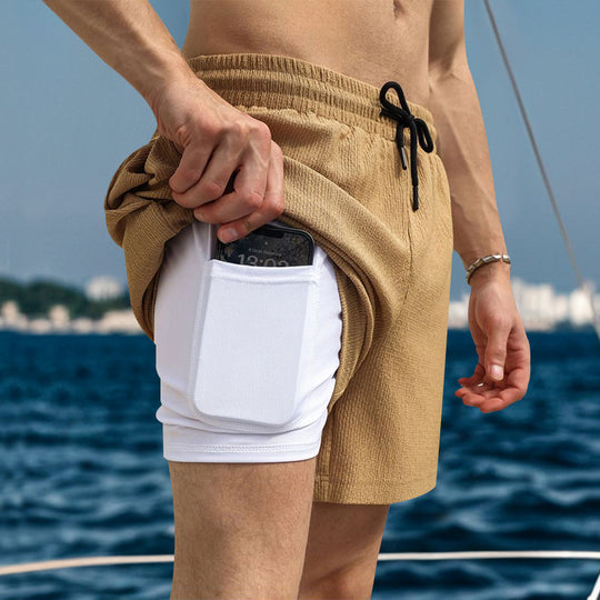 Herren Shorts aus strapazierfähigem Schnell trocknendem Material mit geräumigen Seitentaschen EB