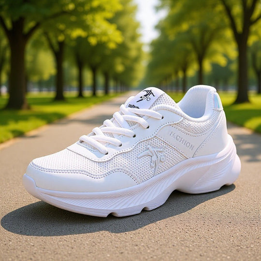 Damen Modische Sneaker mit atmungsaktiver Mesh-Oberfläche und flexibler Sohle EB