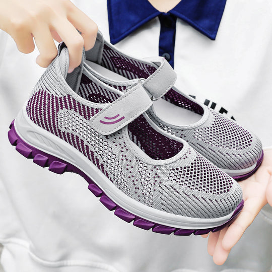 Damen Atmungsaktive Fitness-Schuhe mit praktischem Klettverschluss EB
