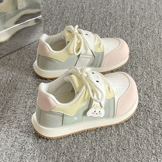 Damen Kindersneaker mit niedlichem Tierdesign und praktischem Klettverschluss EB
