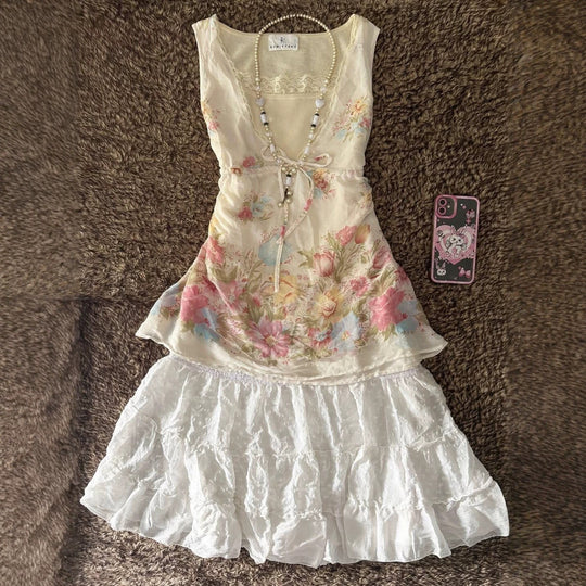 Damen Verspieltes Blumentop EB