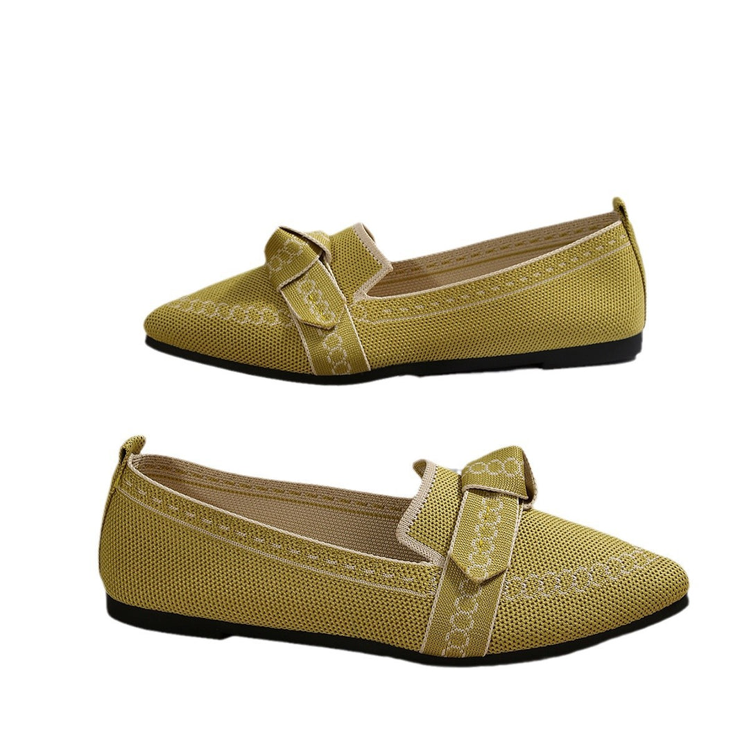Damen elegante Mokassins mit dekorativem Schleifen-Detail EB