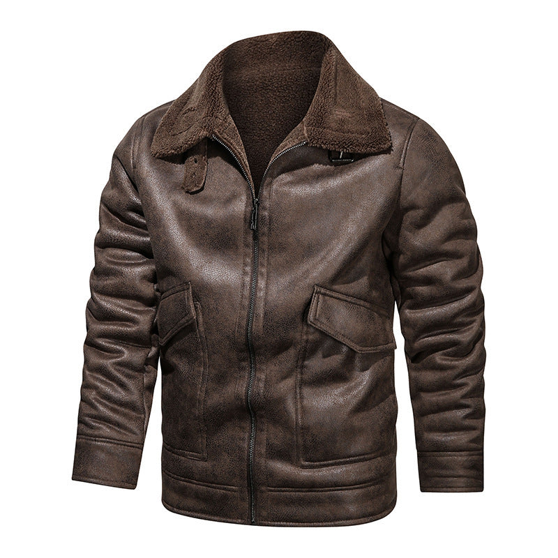 Herren jacke mit warmem Fleeceinnenfutter und praktischen Taschen EB