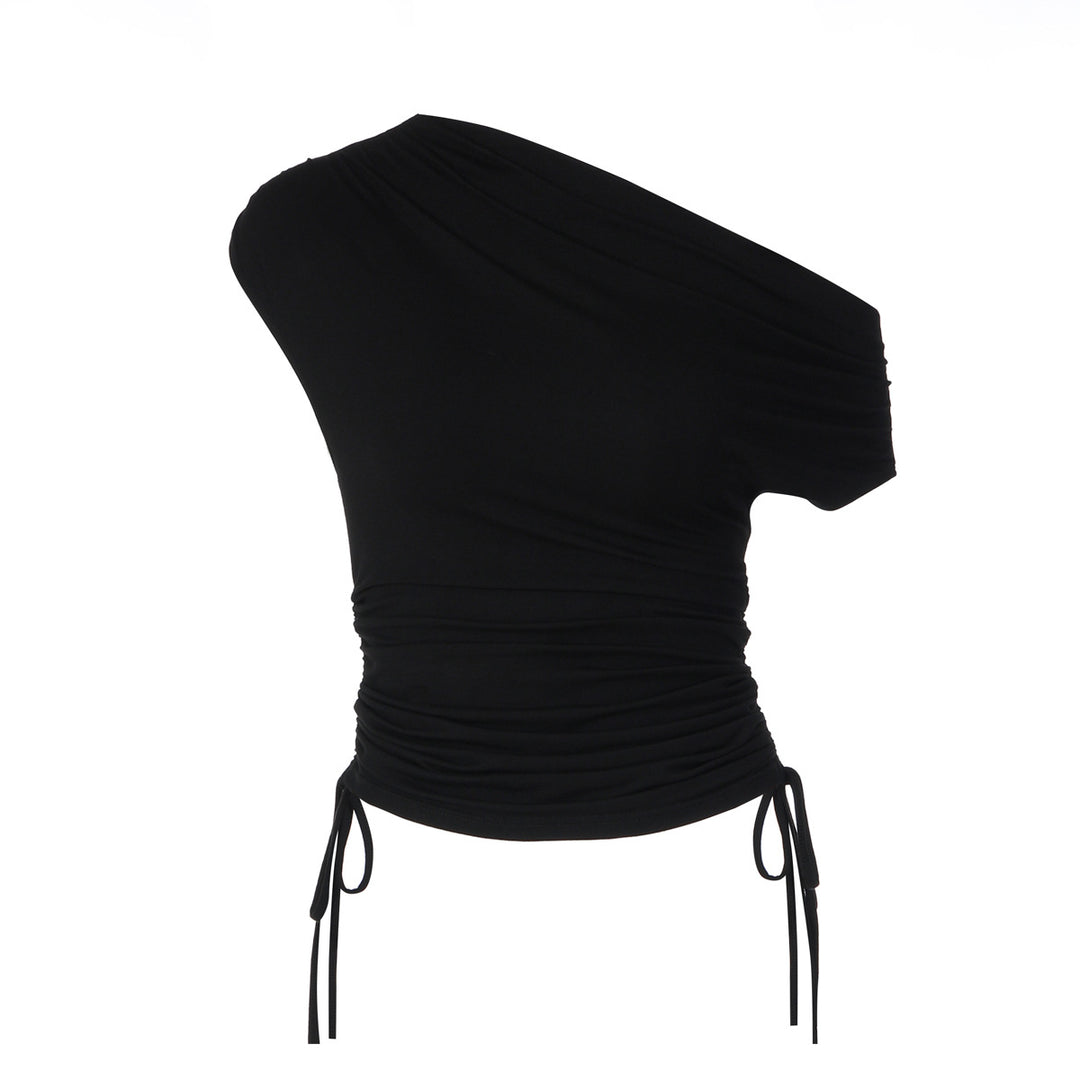 Damen Asymmetrisches Oberteil mit Rüschendetail und figurbetonter Passform EB