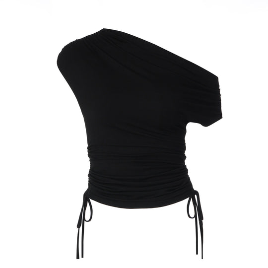 Damen Asymmetrisches Oberteil mit Rüschendetail und figurbetonter Passform EB