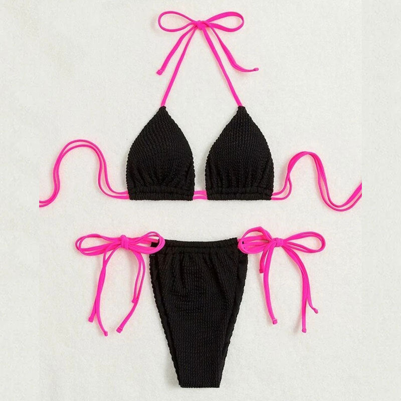 Damen Triangel-Bikini mit verstellbaren Kordeln EB