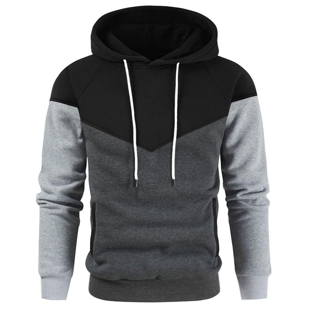 Herren modischer Hoodie mit innovativem Patchwork-Design EB