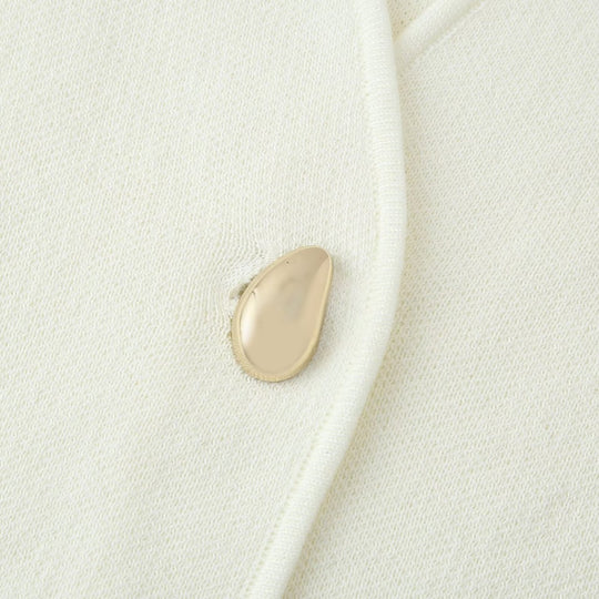 Damen elegante Jacke mit V-Ausschnitt und klassischem Knopf EB