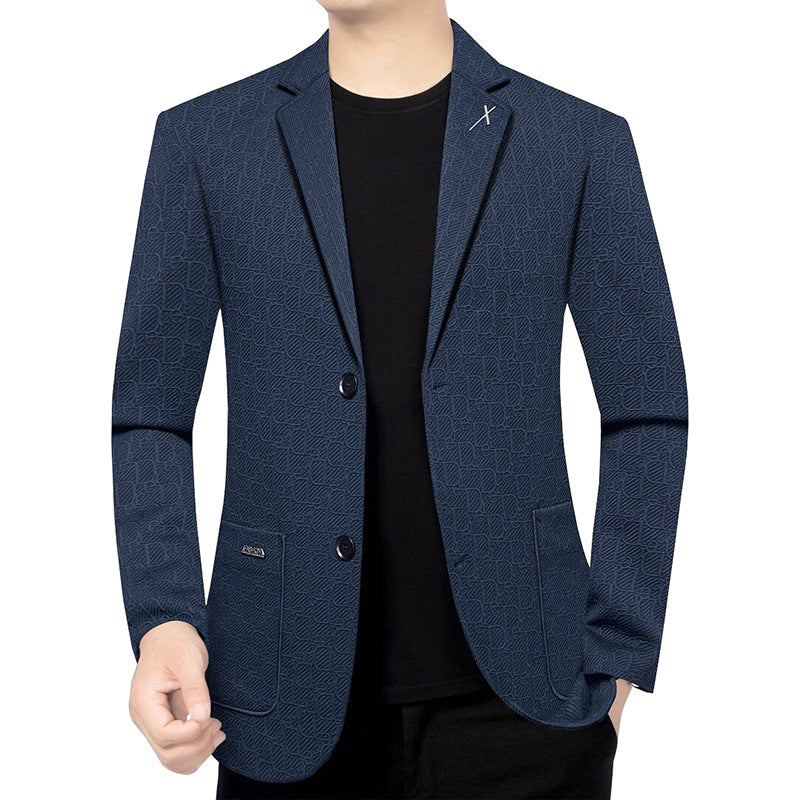 Herren Modernes Einreihiges City-Blazer mit aufgesetzten Taschen und leichter Halbfütterung EB