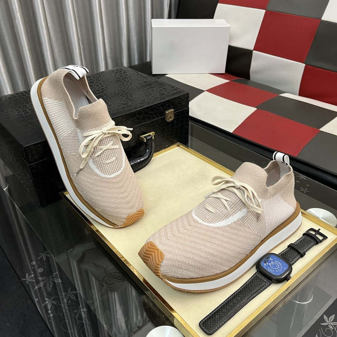 Damen Sportliche Lifestyle Sneakers mit atmungsaktiver Strickoberfläche EB