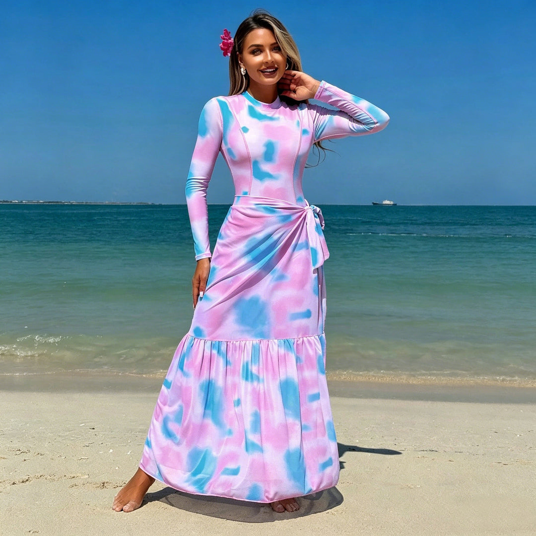 Damen Langärmliges Maxikleid EB