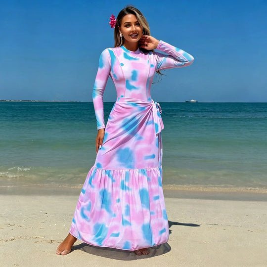 Damen Langärmliges Maxikleid EB