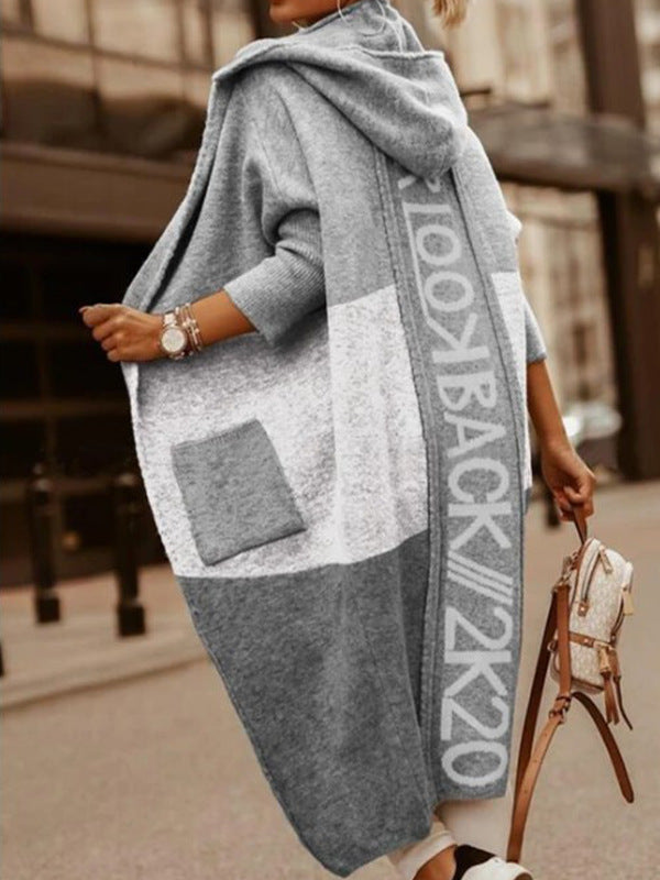 Damen lässiger Kapuzencardigan EB