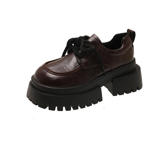 Damen Chunky Schnürschuhe mit dicker Sohle EB