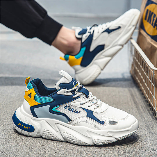 Damen modische Chunky Sneakers mit atmungsaktiver Oberflächenstruktur EB