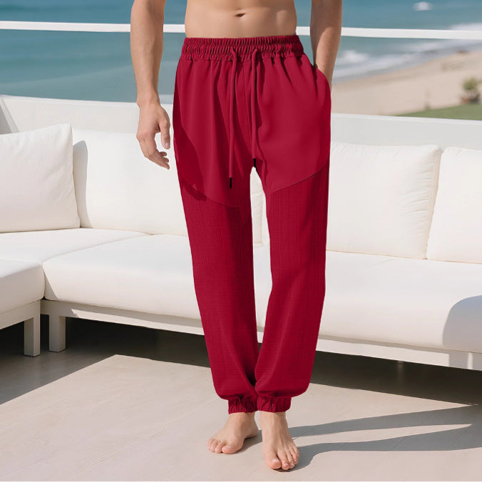 Damen sportliche Jogginghose mit elastischem Bund und strukturiertem Design EB