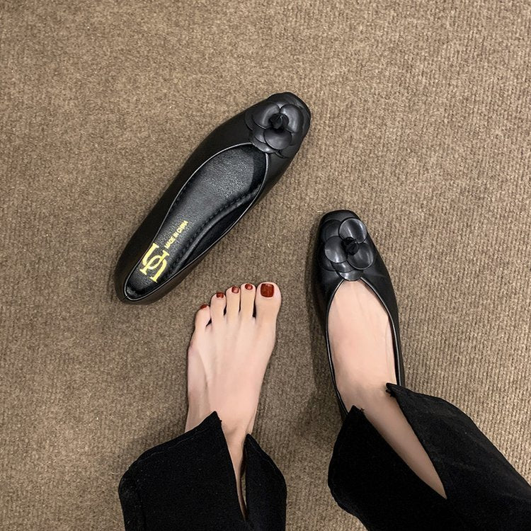 Damen Ballerinas mit floralem Dekor EB