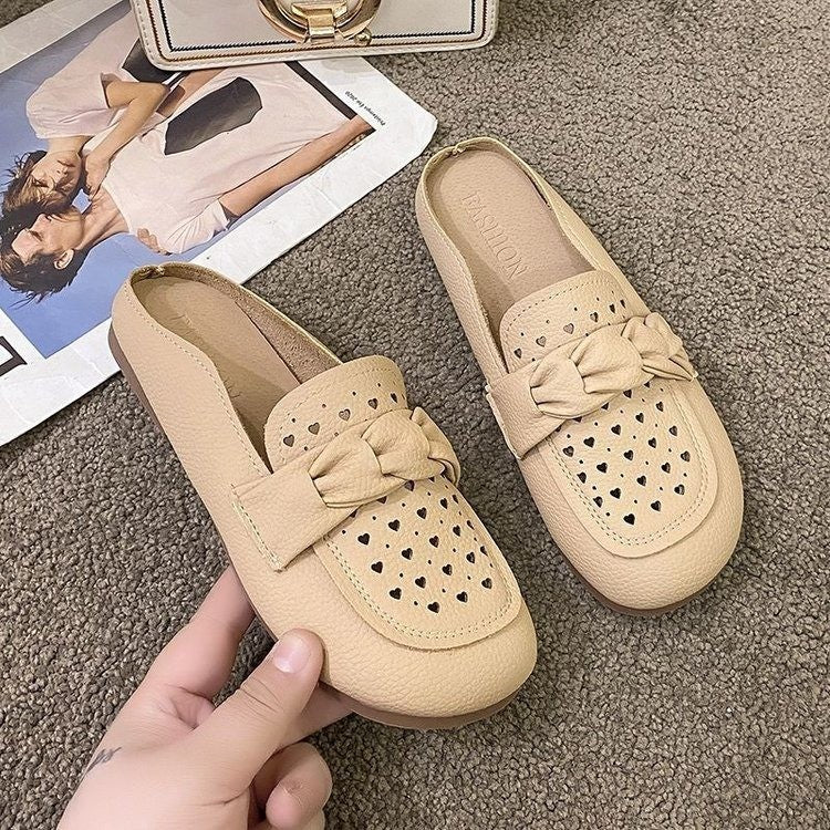 Damen Komfortable Slip-On Mokassins mit verspieltem Herzdetail EB