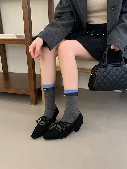 Damen Elegante Ballerinas mit Schnür-Design EB