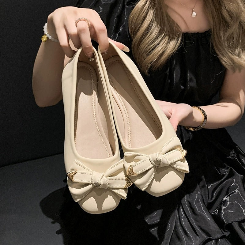 Damen Ballerinas mit elegantem Schleifen-Detail und weichem Fußbett EB