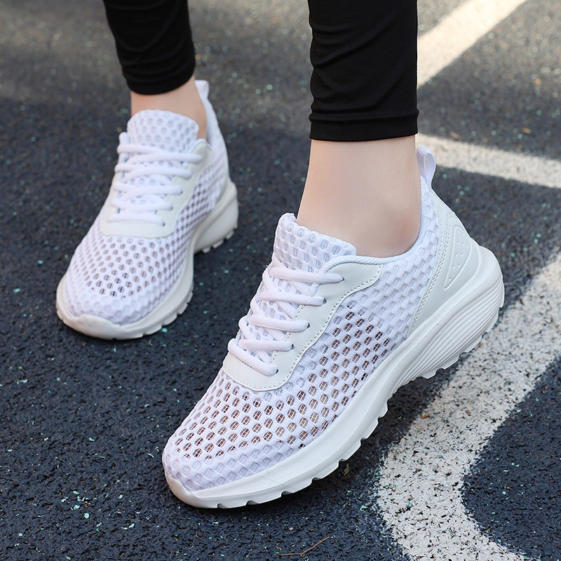 Damen Atmungsaktive Lauf-Sneaker mit flexiblem Mesh-Obermaterial EB