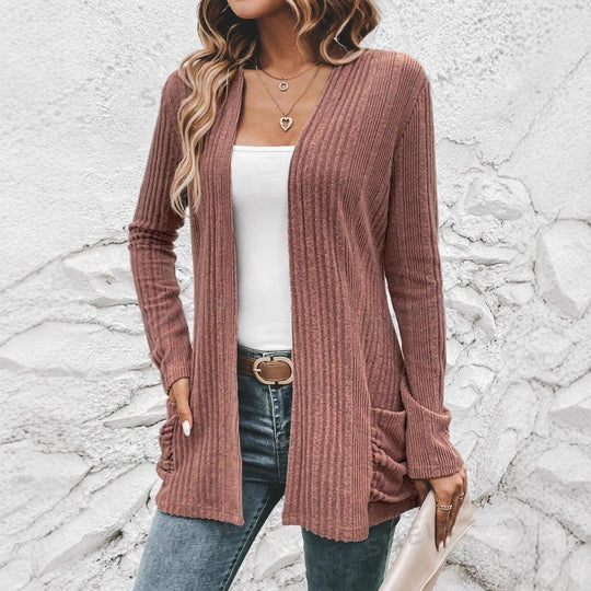 Damen lässiger Strickmantel EB