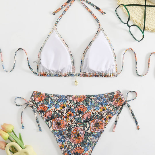 Damen Floral Design Bikini EB