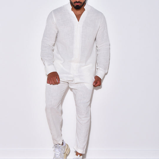 Herren Leinenanzug mit modernem Schnitt und lässigem Look EB