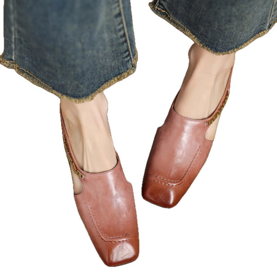 Damen Komfortable Mules mit elegantem Blickfang EB