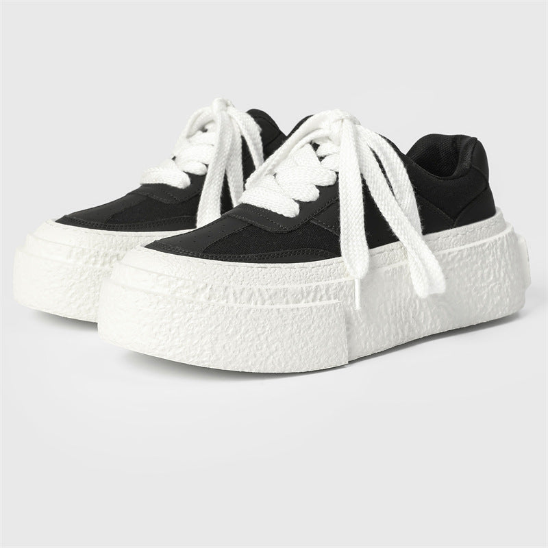 Damen Modische Plateau Sneakers mit strukturierter Sohle EB