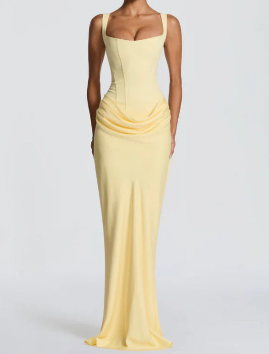Damen elegantes Abendkleid mit raffinierten Drappierungen EB